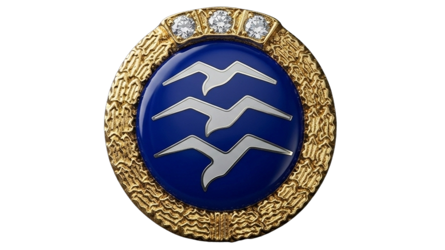 złota odznaka z diamentami